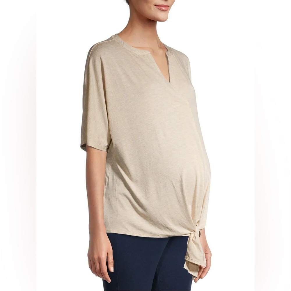 Maternity Dolman Sleeve Tie Front Top